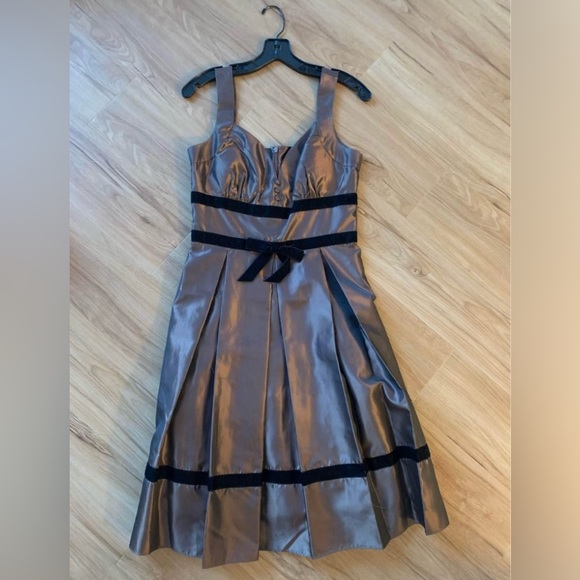 Bronze BCBG Midi Prom Dress - Picture 1 of 5